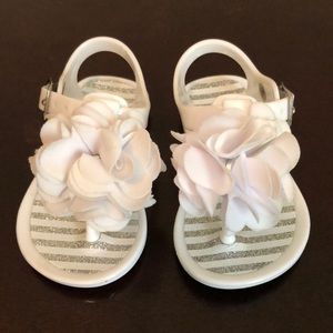 White baby sandals